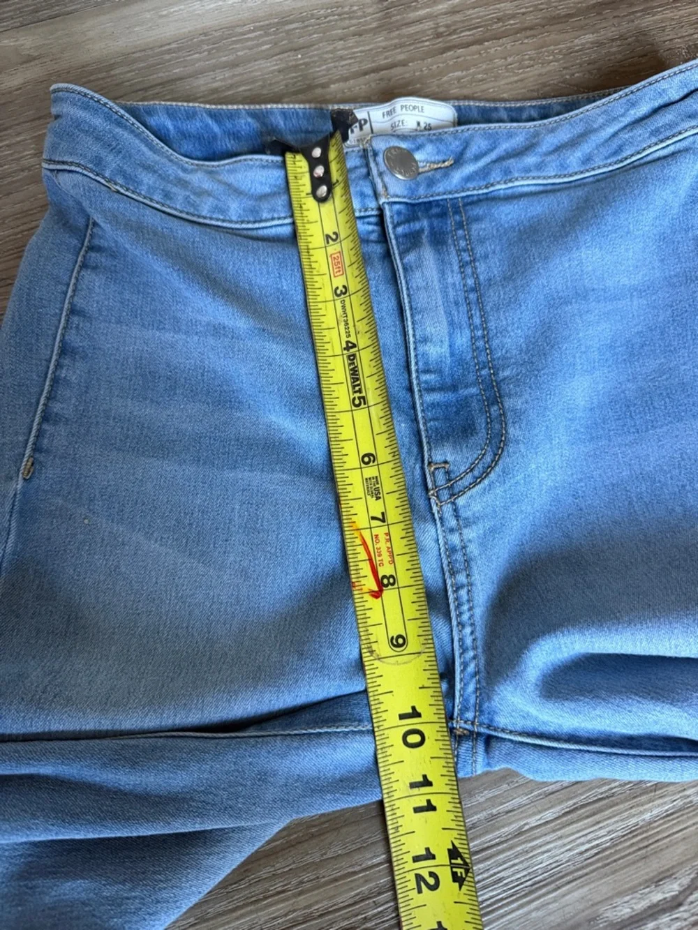 Free People Just Float on Flare Light Blue High-Waist Flared Bell Jeans - Picture 5 of 9
